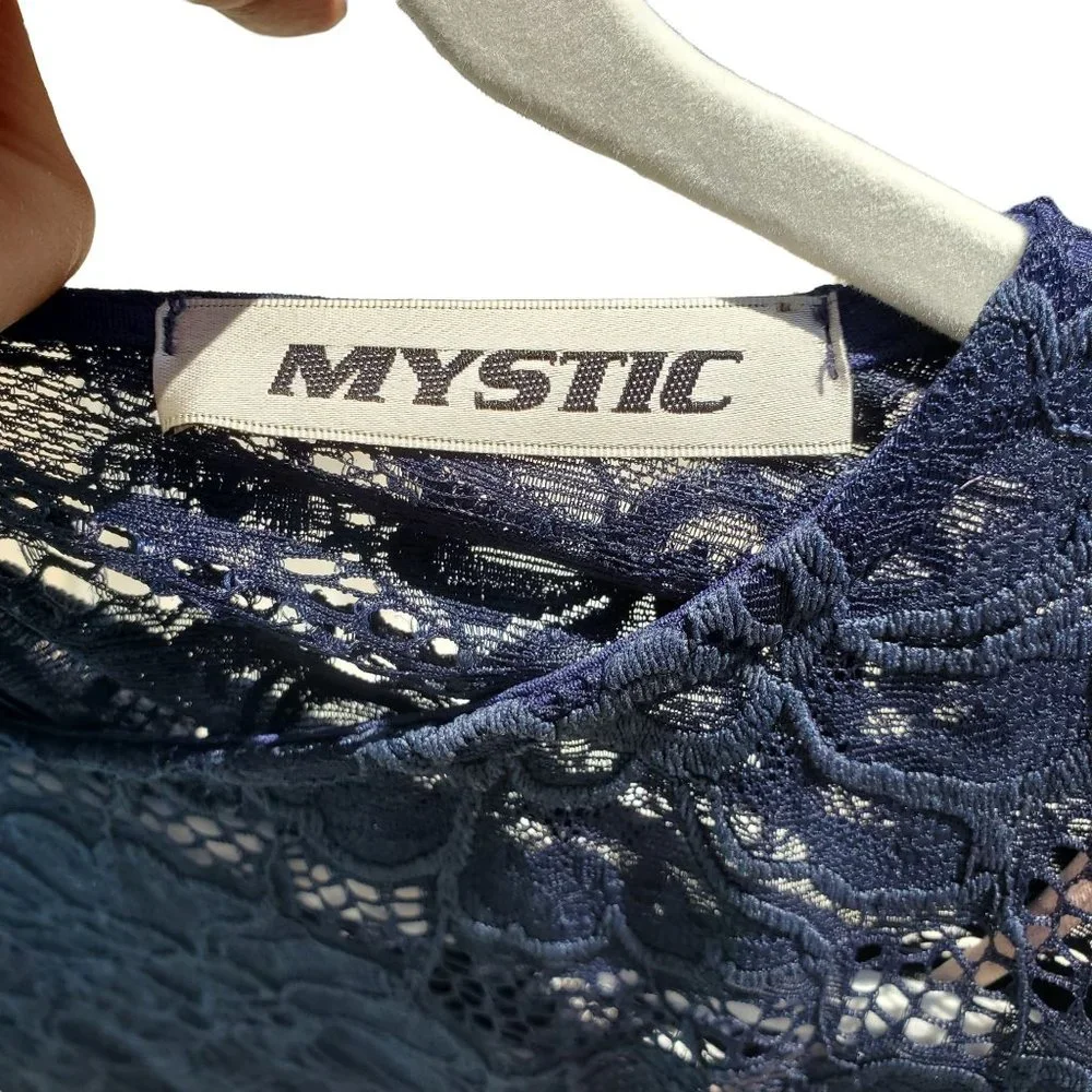 Mystic Navy Lace Mini Bodycon Dress - Picture 4 of 7